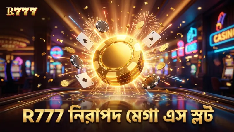 R777 প্ল্যাটফর্মে মেগা এস স্লটের নিরাপত্তা ও পেআউট যাচাই।