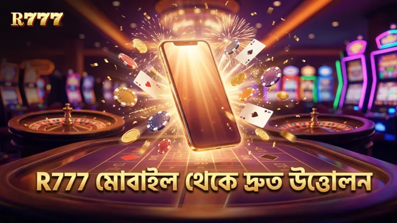 R777 মোবাইল অ্যাপে সহজ এবং দ্রুত টাকা উত্তোলন প্রক্রিয়া।