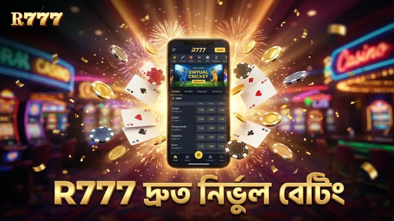 R777 প্ল্যাটফর্মে বেটিং প্রক্রিয়া দ্রুত এবং নির্ভুল।